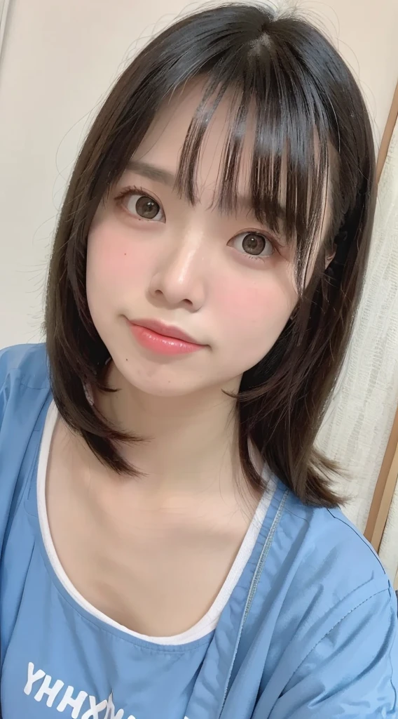 1 female、Highest quality、Ultra-high resolution、(Realistic:1.4)、blush、cute、(Detailed face)、Laughter、Looking into the camera、Inside the room、Black underwear、Huge 、Accentuate your breasts、Large Breasts、Shortcutole in the eye、Face close-up、Married women