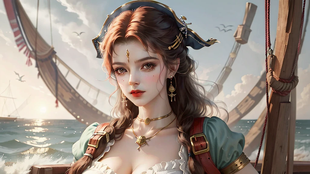 "A lovely female pirate with an 1800s aesthetic"