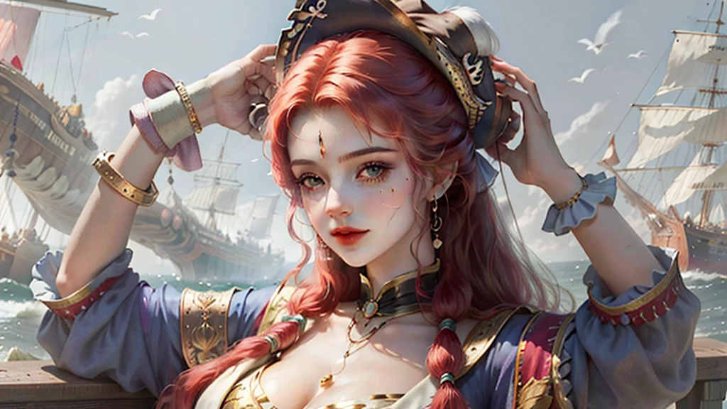 "A lovely female pirate with an 1800s aesthetic"