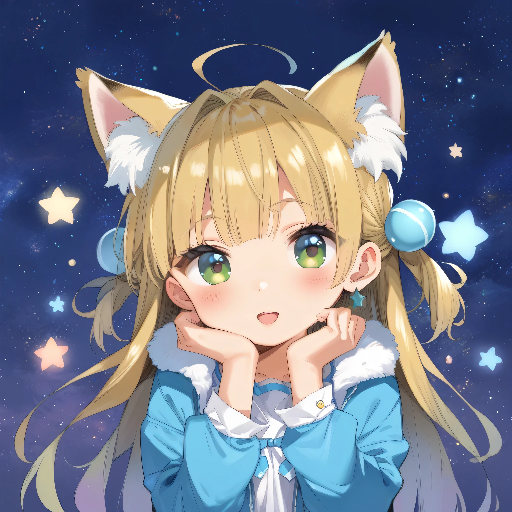 Momoko Sakura style、Kawaii Design, The most beautiful girl of all time、chibi, (((Cute and colorful amoeba))), (((Space Exploration)))