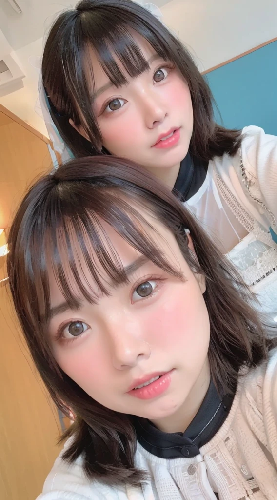 1 female、Highest quality、Ultra-high resolution、(Realistic:1.4)、blush、cute、(Detailed face)、Laughter、Looking into the camera、Inside the room、Black underwear、Huge 、Accentuate your breasts、Large Breasts、Shortcutole in the eye、Face close-up、Married women
