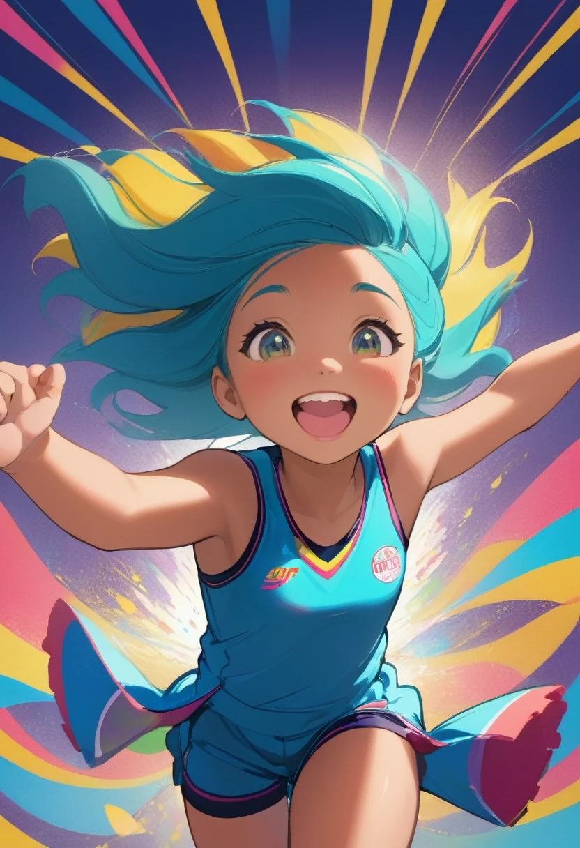 Girl for the joy of winning