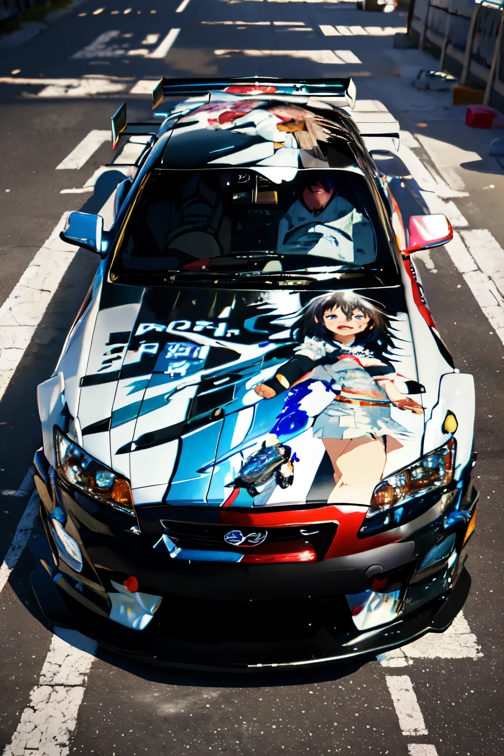 best quality, masterpiece, itasha, akiyama mizuki