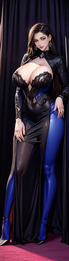 arrogant looks shows vanity, evil and arrogance , and Skinny waist, big hips and tighter dress