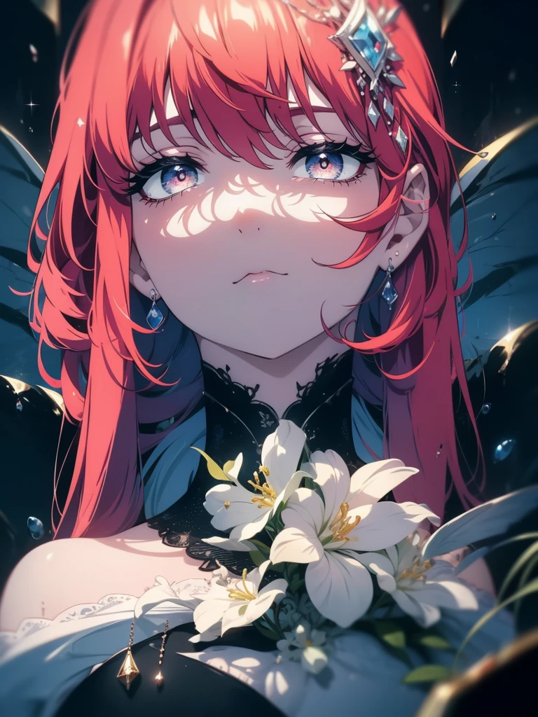 beautiful woman, red hair, rain, wind, space, big breasts, (best quality,4k,8k,highres,masterpiece:1.2),ultra-detailed,(realistic,photorealistic,photo-realistic:1.37),HDR,UHD,studio lighting,ultra-fine painting,sharp focus,physically-based rendering,extreme detail description,professional,vivid colors,bokeh,highly detailed face, beautiful detailed eyes, beautiful detailed lips, extremely detailed eyes and face, long eyelashes, elegant expression, sensual pose, dramatic lighting, ethereal atmosphere, glowing skin, lush environment, volumetric fog, cosmic backdrop
