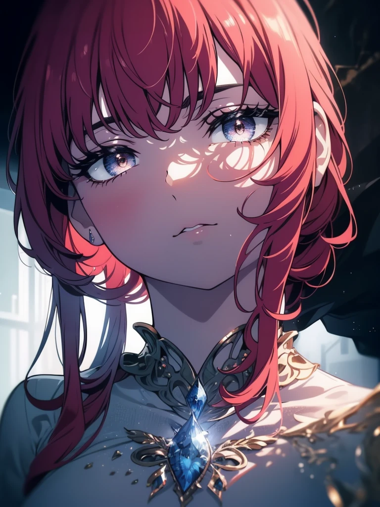 beautiful woman, red hair, rain, wind, space, big breasts, (best quality,4k,8k,highres,masterpiece:1.2),ultra-detailed,(realistic,photorealistic,photo-realistic:1.37),HDR,UHD,studio lighting,ultra-fine painting,sharp focus,physically-based rendering,extreme detail description,professional,vivid colors,bokeh,highly detailed face, beautiful detailed eyes, beautiful detailed lips, extremely detailed eyes and face, long eyelashes, elegant expression, sensual pose, dramatic lighting, ethereal atmosphere, glowing skin, lush environment, volumetric fog, cosmic backdrop