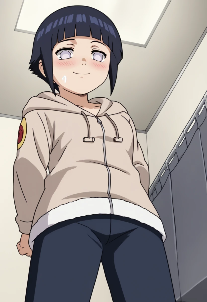 1girl, himawari, hoodie,, indoors, masterpiece, best quality, detailed  masterpiece, expensive quality, very_expensive_solve, big_file size, full color,(completely nude:1.2),pussy,niplles,