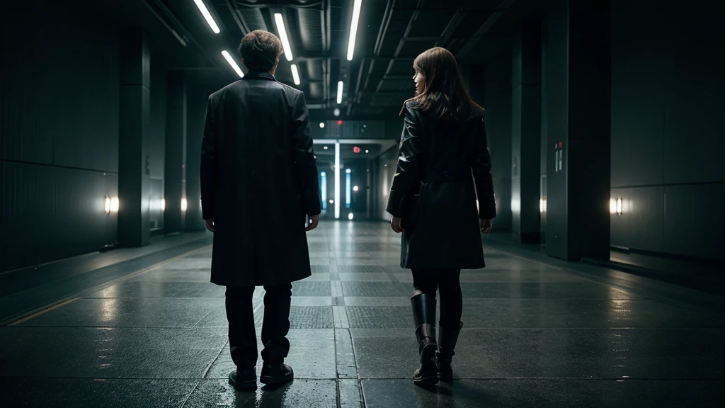 Create a cinematic and visually striking image for a YouTube video titled "A Time Traveler Goes Back in Time to Become His Own Parent." The image should evoke the complex themes of time travel and paradoxical relationships portrayed in the film "Predestination."
In the foreground, depict a single figure that represents both a mature, contemplative adult and a youthful, innocent , seamlessly blended together to symbolize the time traveler's dual existence. Surround this central figure with subtle visual cues of time travel, such as swirling vortexes, overlapping timelines, or ethereal wisps suggesting temporal displacement.
Use a color palette that transitions from muted tones to vibrant contrasts, reflecting the journey through time and the emotional depth of the storyline. Incorporate cinematic lighting effects to enhance the dramatic atmosphere, casting shadows and highlights that emphasize the duality of the character's identity and the complexities of their relationship with themselves.
Ensure the composition is visually compelling and thought-provoking, inviting viewers to explore the intriguing narrative of time travel and self-discovery presented in "Predestination," without relying on text to convey the message.