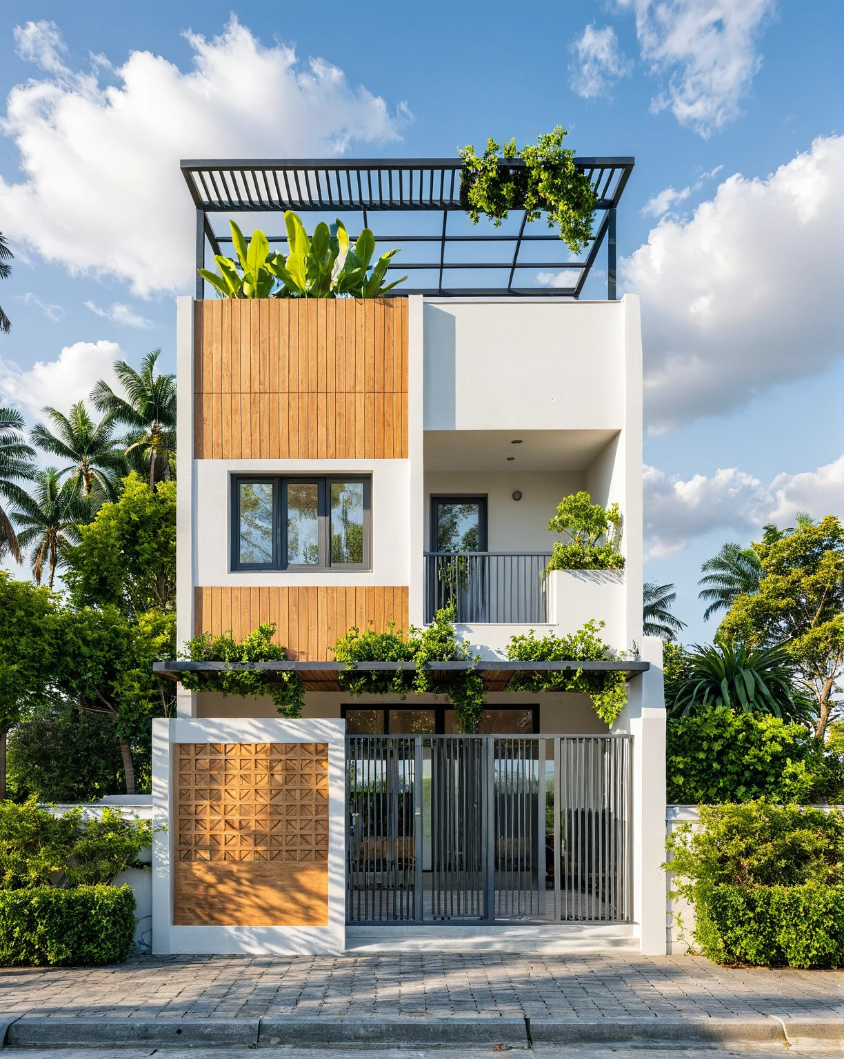 Raw photo,Masterpiece, high quality, best quality, authentic, super detail,
outdoors, onestoreyvillaXL, aiaigroup, house style modern on the street ,stairs, white wall
road,pavement, grass, trees, sky, cloud, (daylight:1.1)