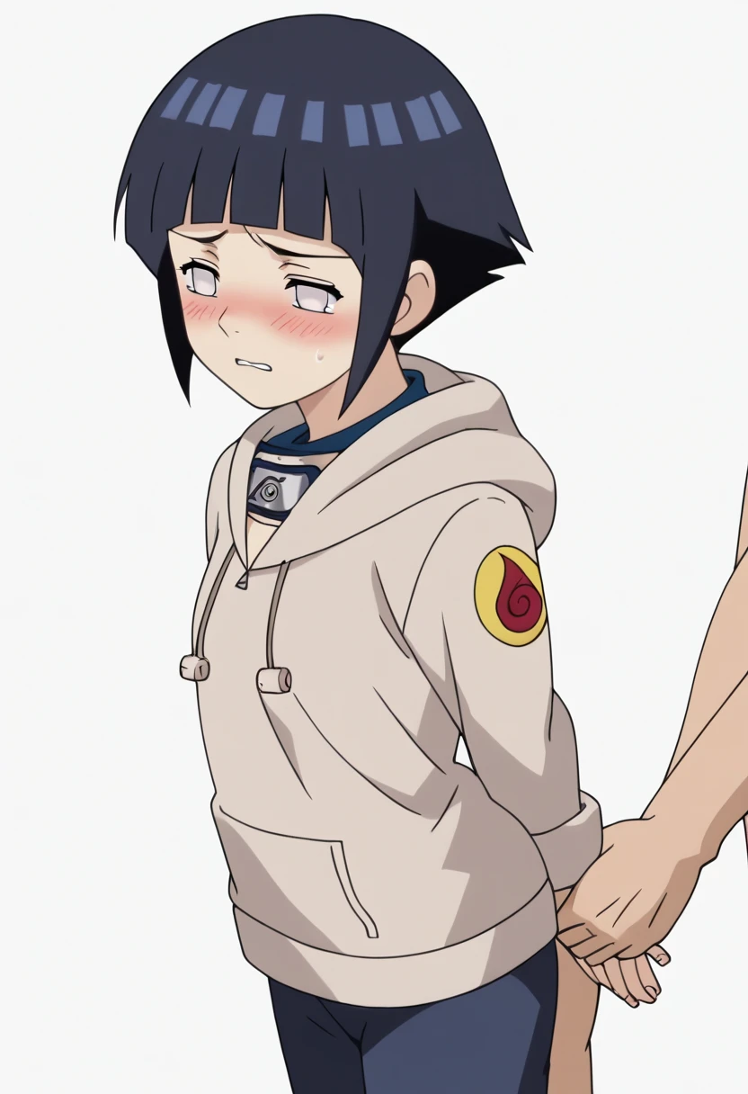 score_9, score_8_superior, score_7_superior, score_6_superior, score_5_superior, score_4_superior, break, sauce_anime,
One girl, Hyuuga Hinata, short hair, Black Hair, no psuperiorils, Blunt bangs, Shiny Hair, White eyes, hoodie, Lower the hood, Long sleeve, Capri Pants,
Put your hands behind your back, blush, , superiorper body, View your viewers, alone, Simple Background, White Background, anime screencap, anime ((Nude)nsfw,vaginale,Sex