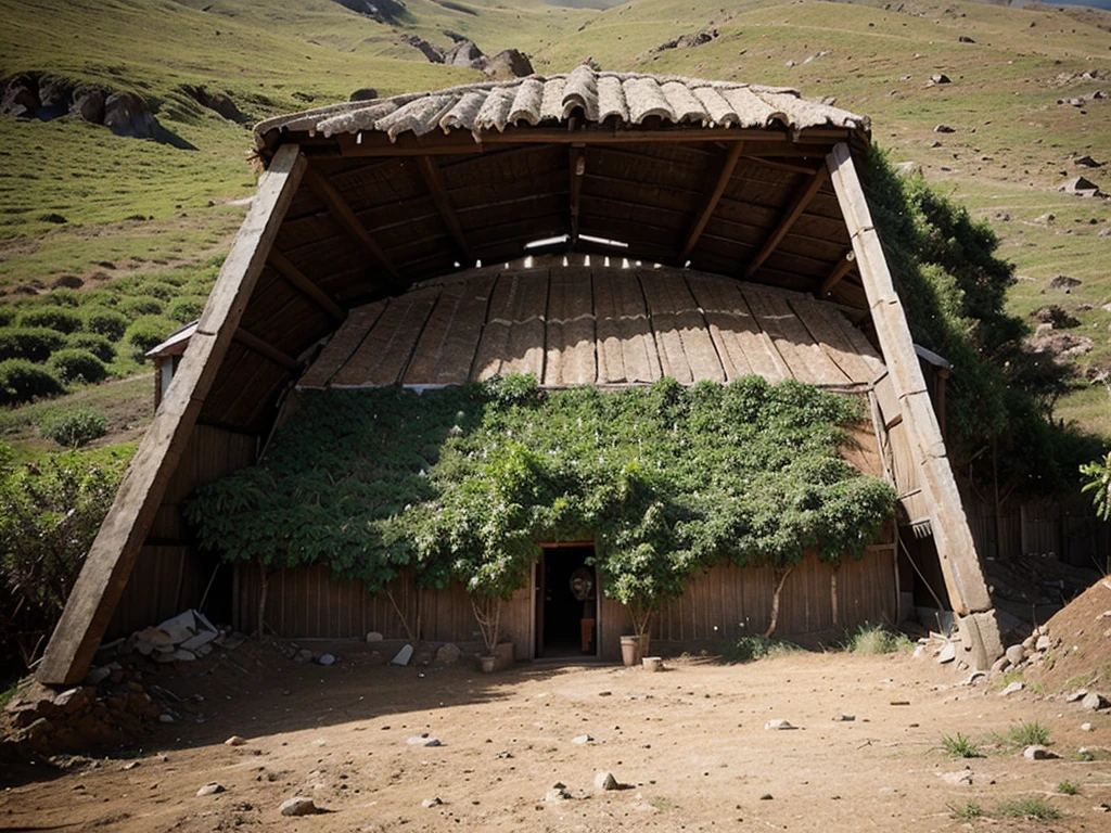 I want you to generate a logo for a shelter in the Andes, something agricultural.