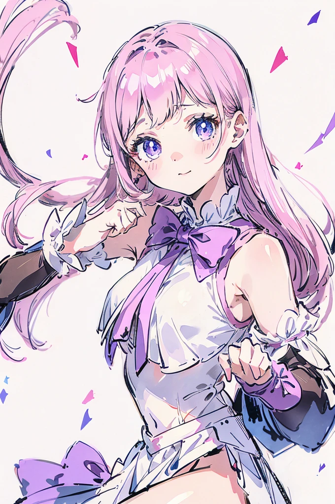 Magical girl whole body White background girl