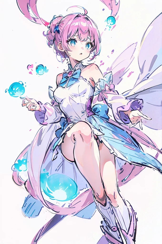 Magical girl、Cute clothes、flashy、whole body、White background、girl