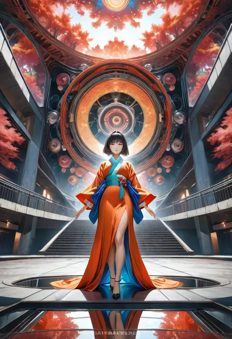 ((poster featuring 1 japanese woman)),masterpiece, best quality,  official art, unity 8k wallpaper, ultra detailed, beautiful an...