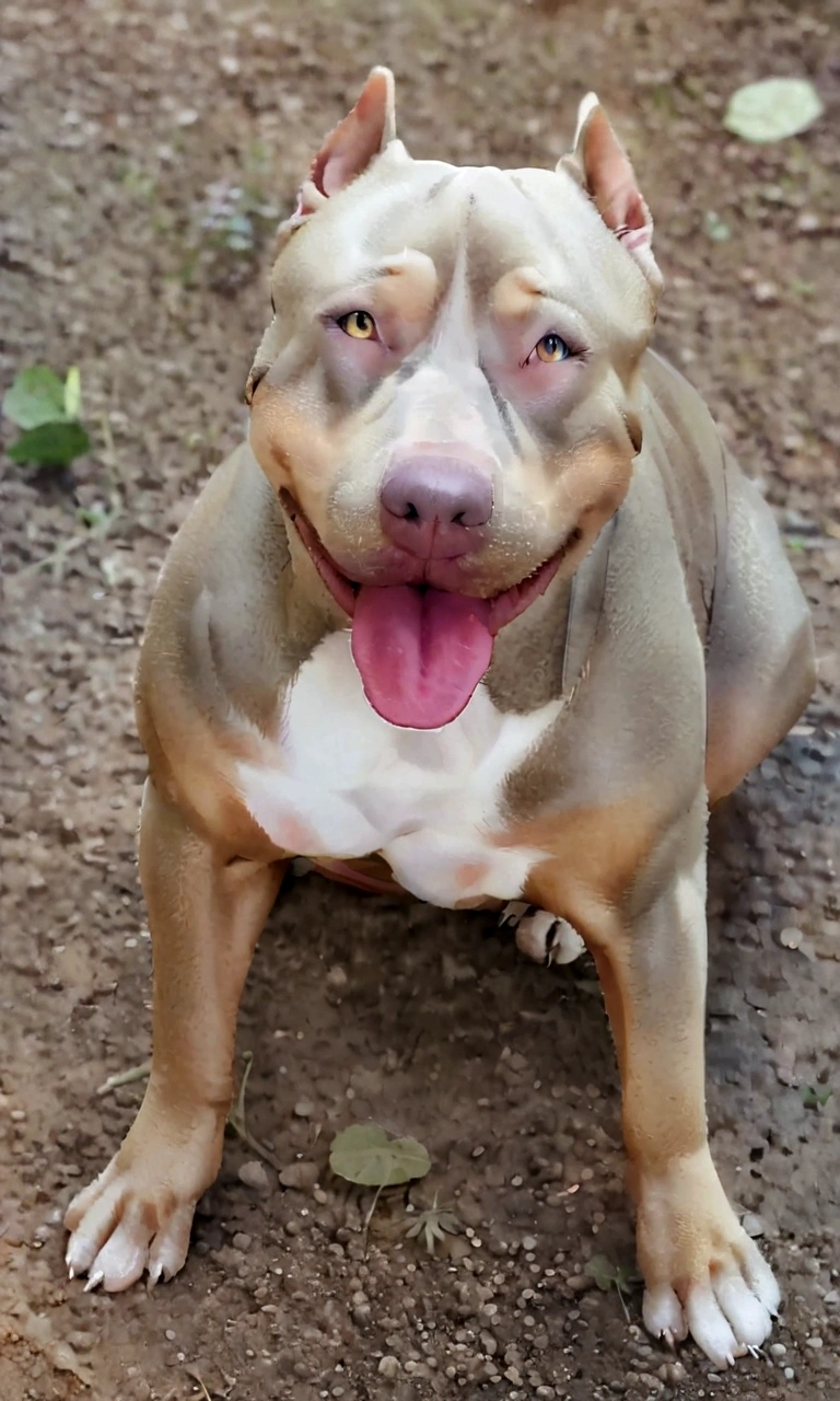 there is a dog that is sitting on the floor with its tongue out, pitbull, proud looking, cyborg - pitbull, proud look, taken at the beginning of 2020, wells, Beautiful woman, shy smile, a gorgeous, extremely pretty, pretty girl, frontal portrait, proud looking away, splendid!, cyborg - pitbull taking a selfie, Very beauthful