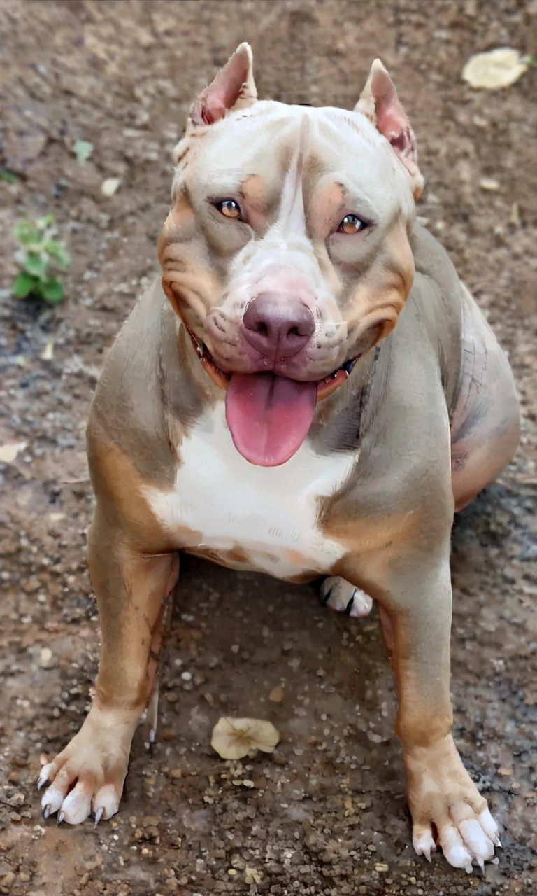 there is a dog that is sitting on the floor with its tongue out, pitbull, proud looking, cyborg - pitbull, proud look, taken at the beginning of 2020, wells, Beautiful woman, shy smile, a gorgeous, extremely pretty, pretty girl, frontal portrait, proud looking away, splendid!, cyborg - pitbull taking a selfie, Very beauthful