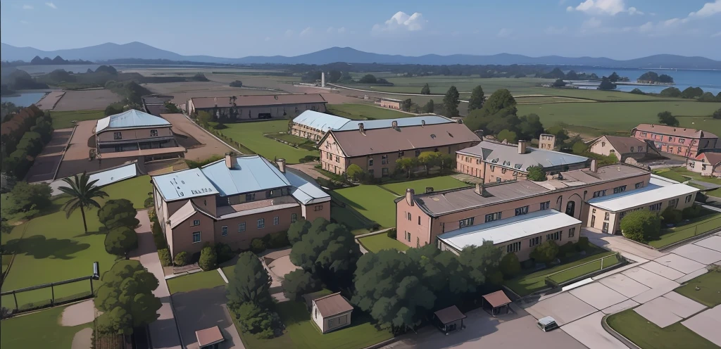 There is an island and inside it there is a large boarding school and it is also a reform school.,