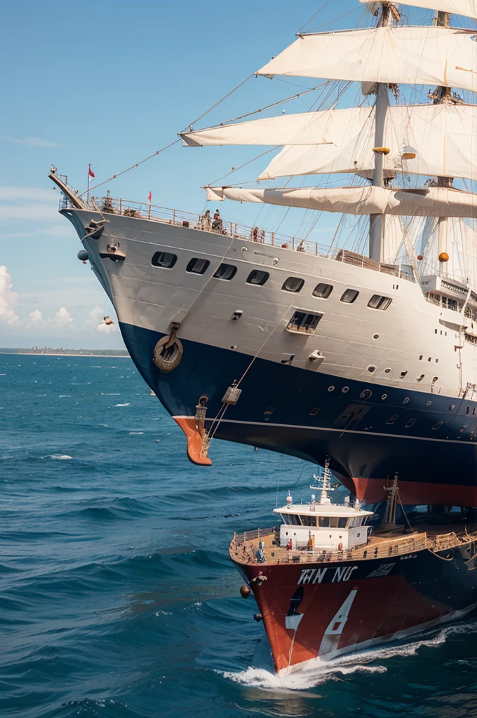 The logo says Tumangguang wan RenaL, the background is a ship sailing on the ocean
