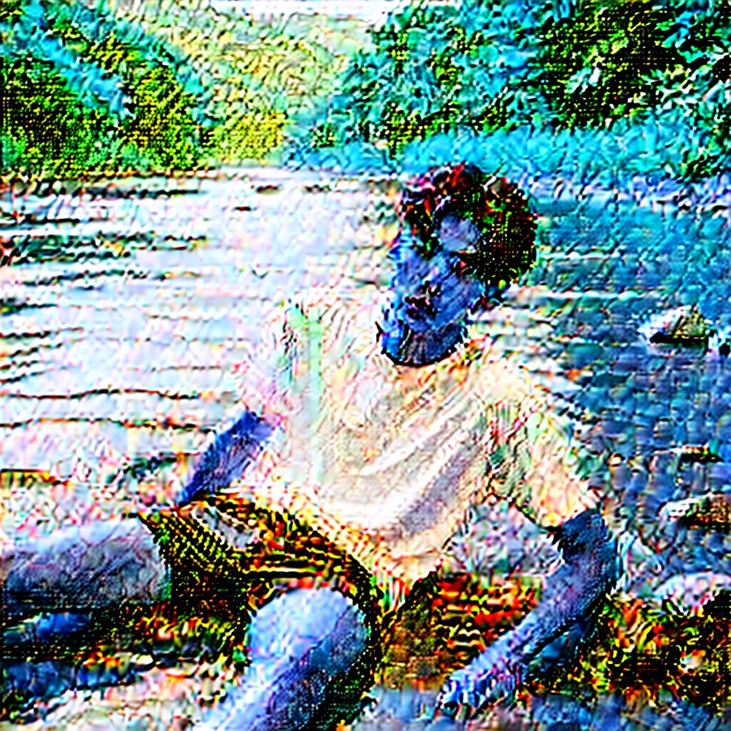 clothes: Wearing a white t-shirt, skinny, white volleyball shorts,bigger Phallus. shoes: wearing black shoes. situation: Handsome korea young man 17 years old as Is lying down  in the river with clothes soaked in river water . (Full body shot) (action focus)