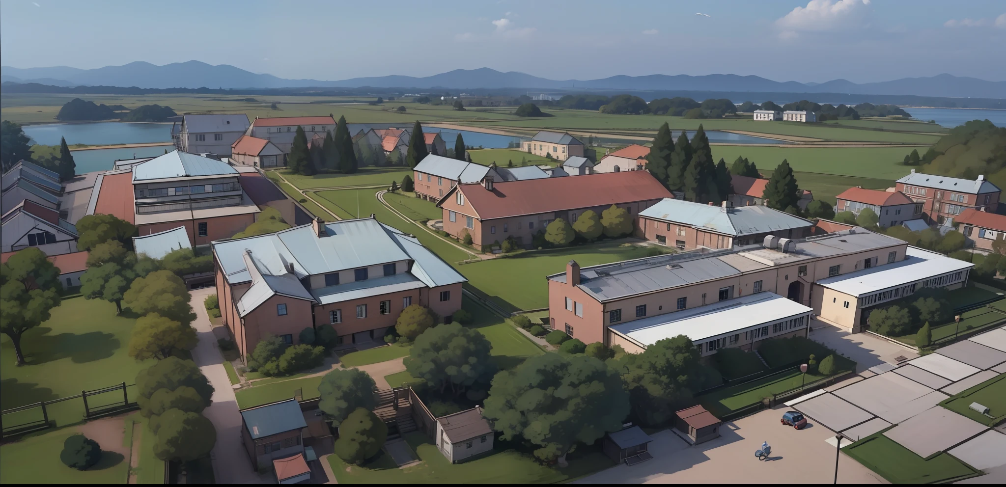 There is an island and inside it there is a large boarding school and it is also a reform school.,
