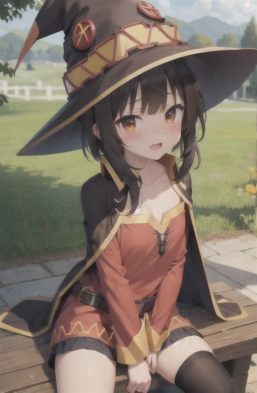 NSFW、Megumin、cute、hat、Wizard&#39;s Clothes、Nipples、(((pussy)))、(((Love juice)))、(((Sweaty)))、((hot summer、(((Body odor)))、(((Masturbation)))、(((soaked)))