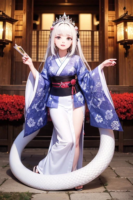 White snake, White Snake Princess, kimono