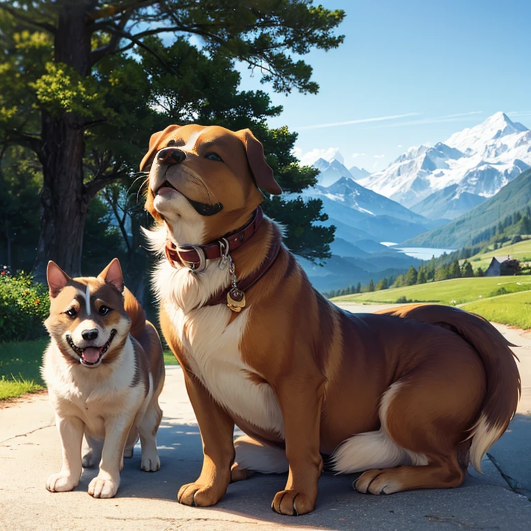 dog and mountain