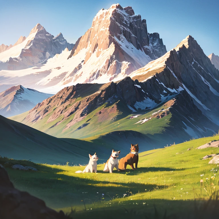 dog and mountain