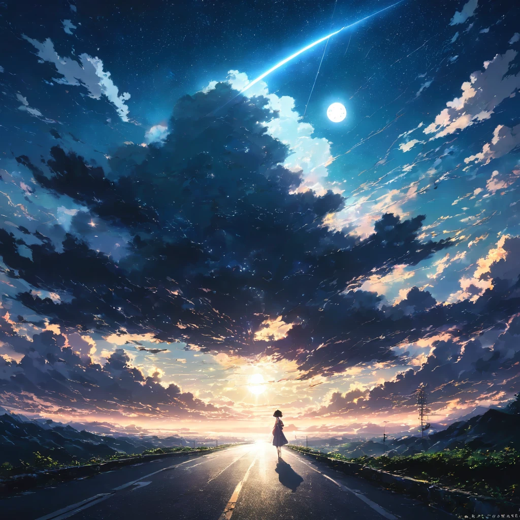 darkness, 暗darkness, Light, Ray, sky, Light line, God Secret的, god holy, hope, relief, road, future, cloud, Night Sky, Star, moon, silhouette, contrast, dramatic, Fantasy, Beauty, Sucked in, god々Shii, awe, God Secret,beautiful Anime Scenery, Landscape painting, Beautyデジタル絵画, andreas rocha, Beautyアートワークのイラスト, Wonderful Shii Wallpaper, Raymond Han, 背の高いBeauty絵画, Studio Greeble Makoto Shinkai, Beauty壁紙, Anime Scenery