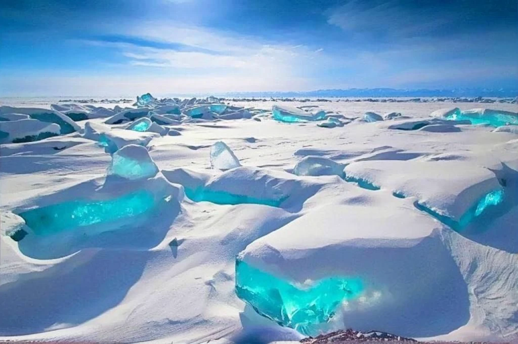 Shooting with a drone　Lake baikal