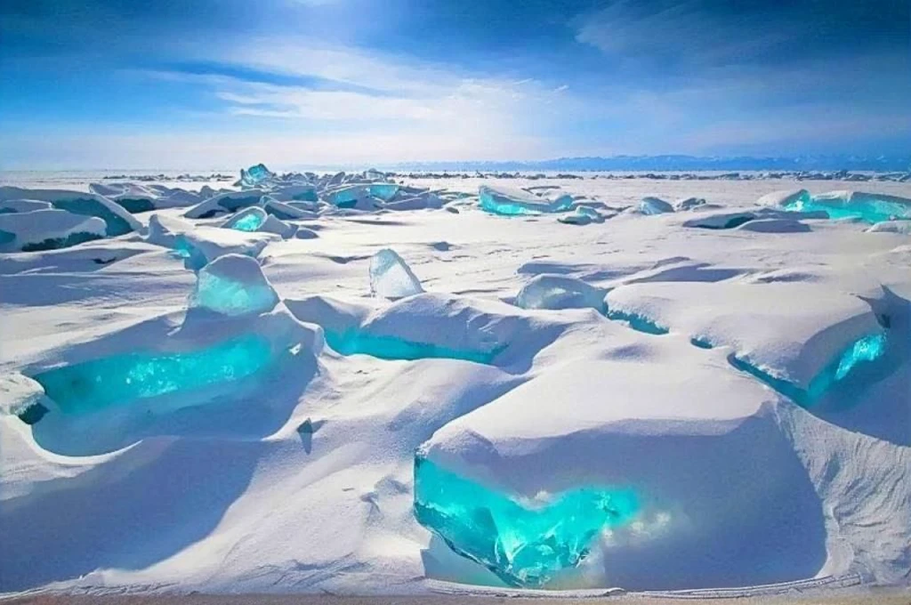 Shooting with a drone　Lake baikal