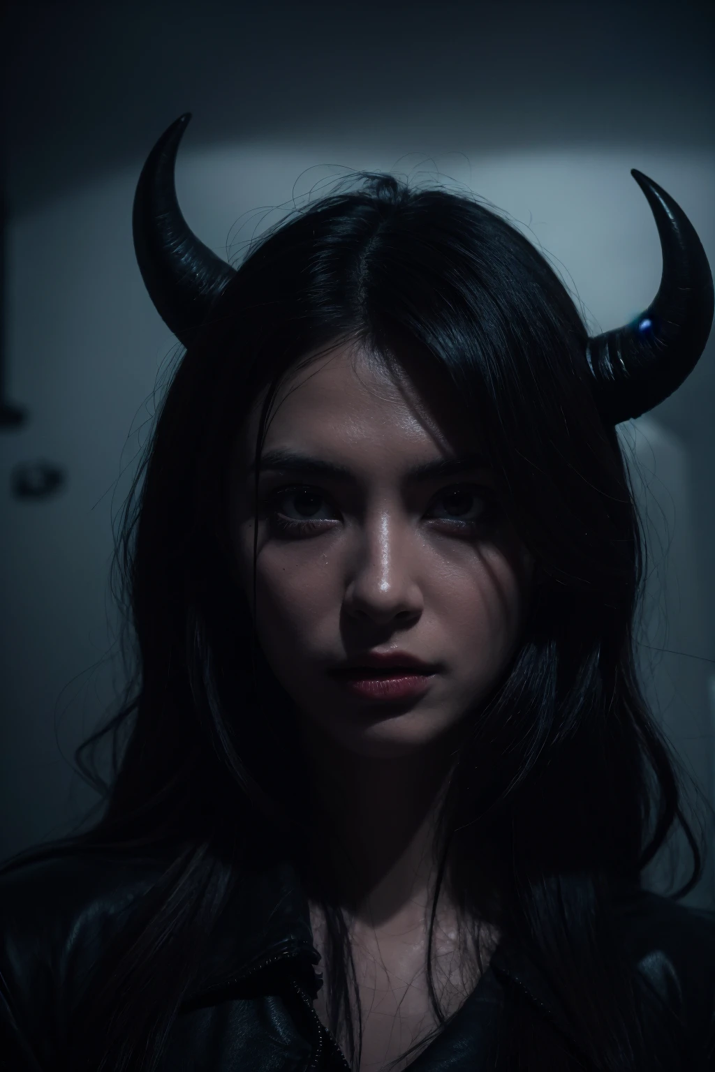 a terrifying demon with ghastly horns, a mysterious and unsettling otherworldly environment, a person wearing a strange mask, cinematic lighting, dark moody colors, photorealistic, 8k, high quality, masterpiece, (best quality,4k,8k,highres,masterpiece:1.2),ultra-detailed,(realistic,photorealistic,photo-realistic:1.37),dark fantasy,horror,surreal,dramatic lighting,moody colors