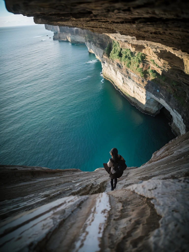 Looking down from the cliff