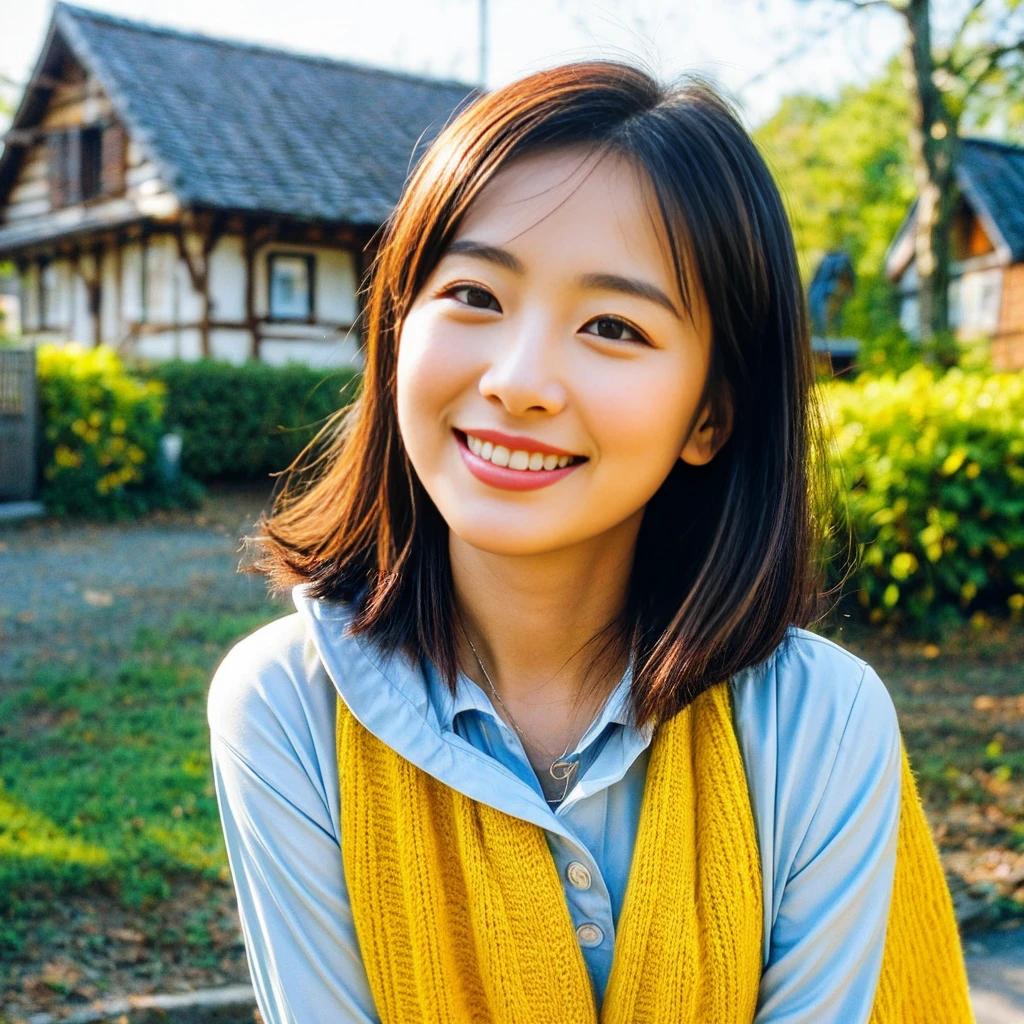 Design a CD cover in a warm illustration style。hope、Kindness、Try to evoke feelings of transformative power。The setting is a small village surrounded by nature.、A simple and charming house々are lined up。In the center is、光とhopeを象徴する笑顔の少女が立っています。Her smile is、lyrics「Her smile could light the darkest night」To symbolize、It would be nice if it was depicted as a gentle light illuminating the darkness of the night.。
It depicts her interacting with the characters in the village.、For example, an old man who found solace、森の中でhopeを見出す少女、Include scenes such as young people being pulled back from despair.。Each scene is、lyricsのテーマである癒しとKindnessの力を反映してください。Soft yellow、orange、Use warm colors such as gentle greens.、Emphasize feelings of warmth and affection。
。 High resolution, masterpiece, Highest quality, Intricate details, Very detailed, Clear focus, Delicate skin, practical skin texture, texture, Delicate eyes, Professional, 4K, Shot with Canon, 85mm, Shallow and deep, Kodak Vision Color, Exactly, Very detailed, photograph_\(Extremist\), photographpractical, practical, Post-processing, Maximum details, Roughness, Real Life, Extremist practical, Photorealism, photographgraphy, 8K Ultra HD, photographgraphy