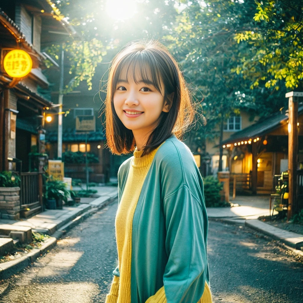 Design a CD cover in a warm illustration style。hope、Kindness、Try to evoke feelings of transformative power。The setting is a small village surrounded by nature.、A simple and charming house々are lined up。In the center is、光とhopeを象徴する笑顔の少女が立っています。Her smile is、lyrics「Her smile could light the darkest night」To symbolize、It would be nice if it was depicted as a gentle light illuminating the darkness of the night.。
It depicts her interacting with the characters in the village.、For example, an old man who found solace、森の中でhopeを見出す少女、Include scenes such as young people being pulled back from despair.。Each scene is、lyricsのテーマである癒しとKindnessの力を反映してください。Soft yellow、orange、Use warm colors such as gentle greens.、Emphasize feelings of warmth and affection。
。 High resolution, masterpiece, Highest quality, Intricate details, Very detailed, Clear focus, Delicate skin, practical skin texture, texture, Delicate eyes, Professional, 4K, Shot with Canon, 85mm, Shallow and deep, Kodak Vision Color, Exactly, Very detailed, photograph_\(Extremist\), photographpractical, practical, Post-processing, Maximum details, Roughness, Real Life, Extremist practical, Photorealism, photographgraphy, 8K Ultra HD, photographgraphy