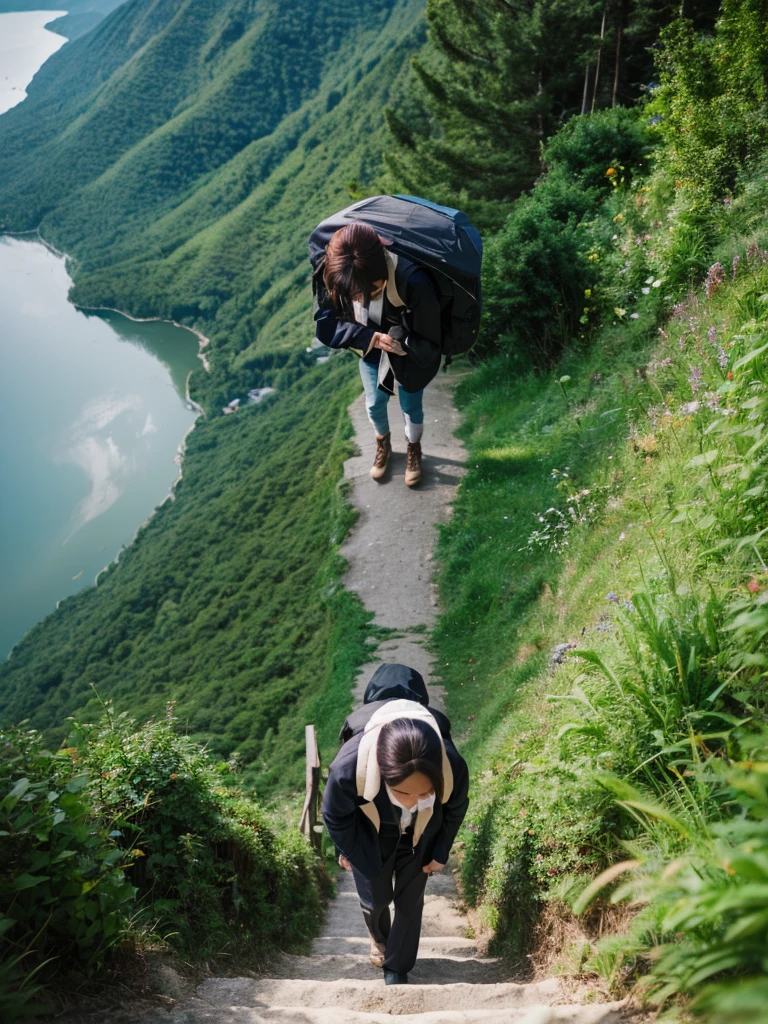 Looking down from the mountain