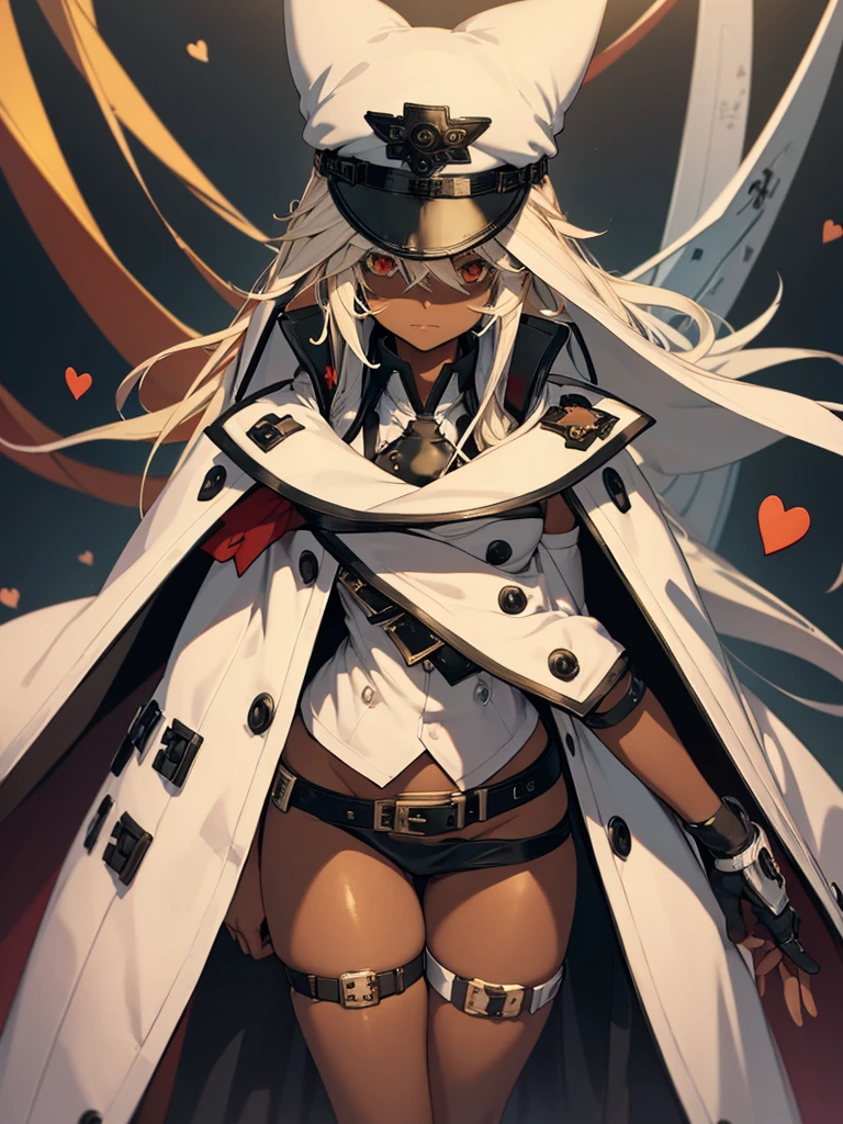 (​masterpiece、top-quality、hight resolution), A detailed illustration of a character from Ramlethal Valentine (Guilty Gear) standing upright. The character is in a neutral pose, looking confident and poised. The background is simple, ensuring the focus remains on the character. The character's attire, facial expression, and any distinctive features should be clearly visible. Ramlethal Valentine (Guilty Gear)