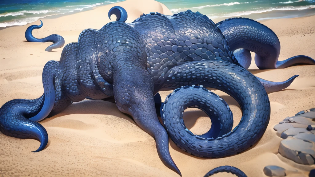 Kraken geography data in detailed hyper-realistic photography.