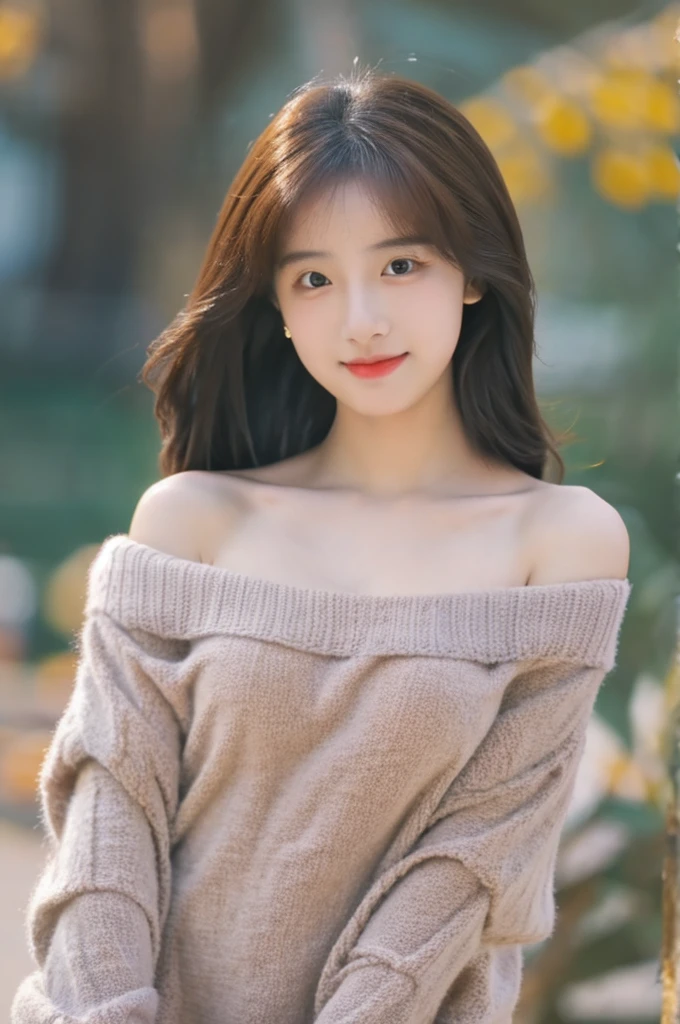 cute girl,,nsfw,chest up,off shoulder top
