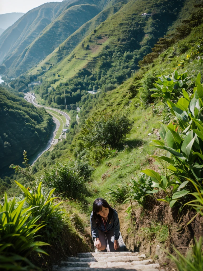 Looking down from the mountain