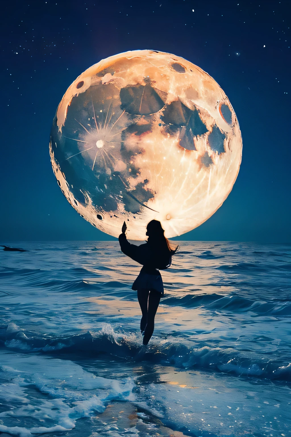 Moon motif,The title is surrender,