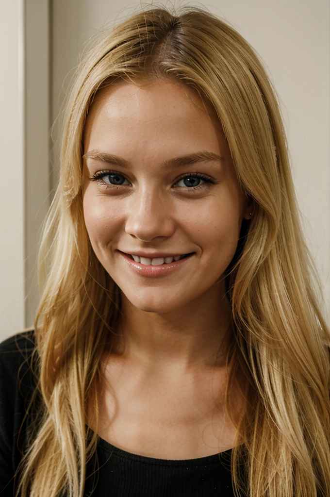blonde swedish girl smiling