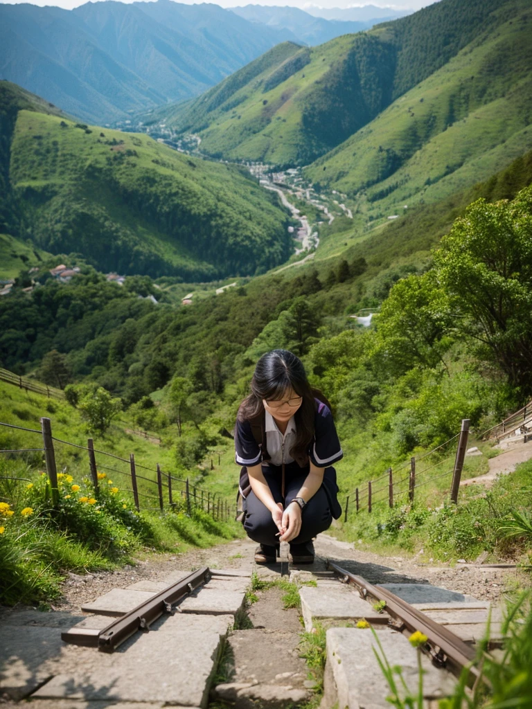 Looking down from the mountain