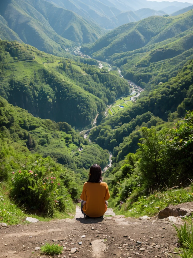 Looking down from the mountain