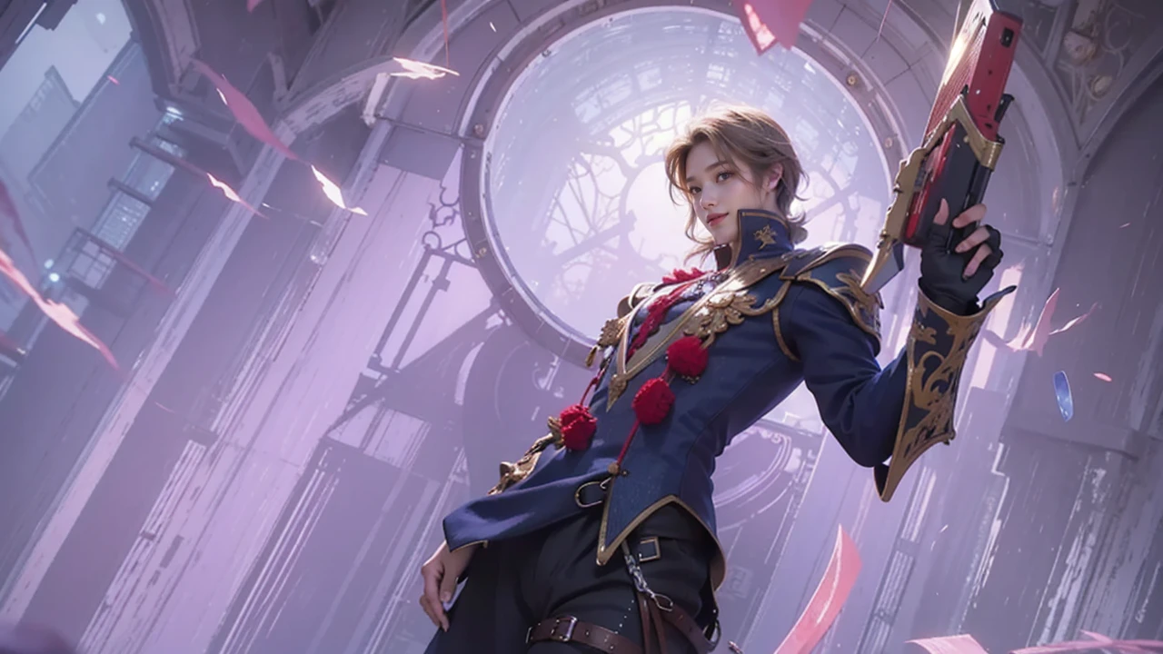 best quality, masterpiece, ultra high res, photorealistic, boys, offshoulder, smile
