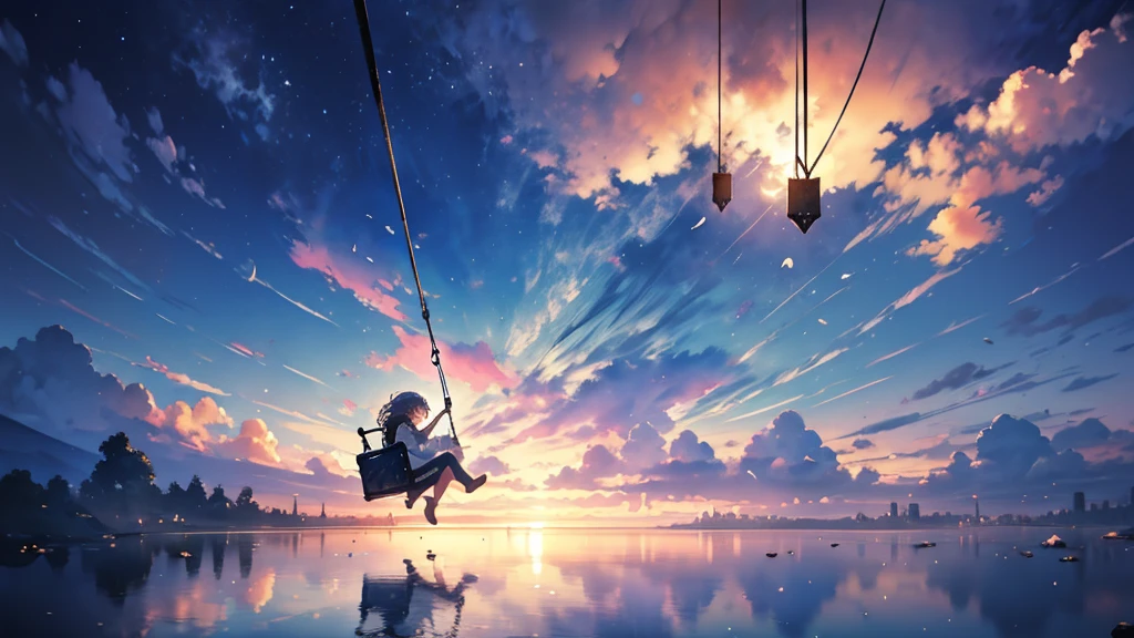(watercolor style, Spectral Art) + majestoso rio com Overlooking para o panorama + Fantasy Bag (Overlooking) + (Flowing + Subtle reflection) + (mix + sneeze) + (Clear light and shadow + Dynamic Swing)