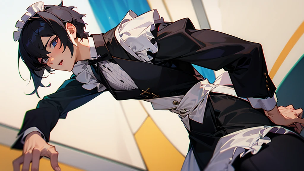 Cross-dressing maid boy,neutral