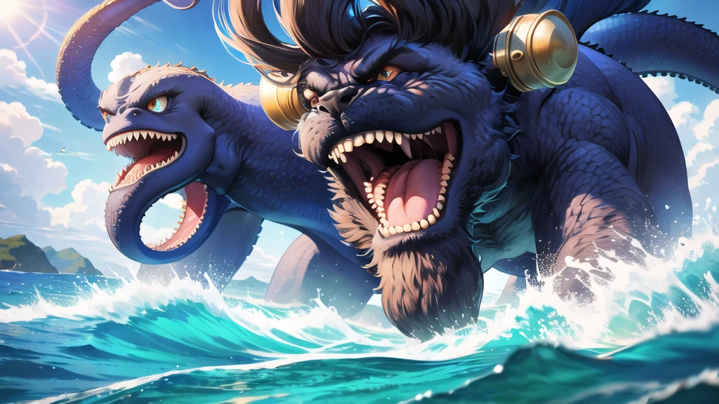 Kraken geography data in detailed hyper-realistic photography.