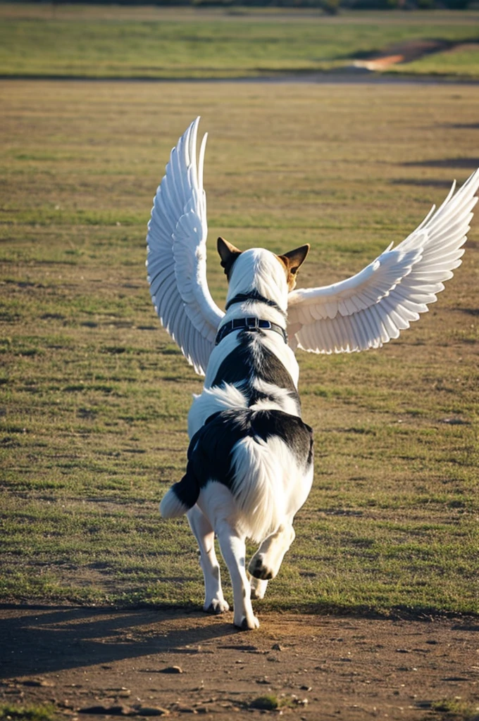 A dog with wings