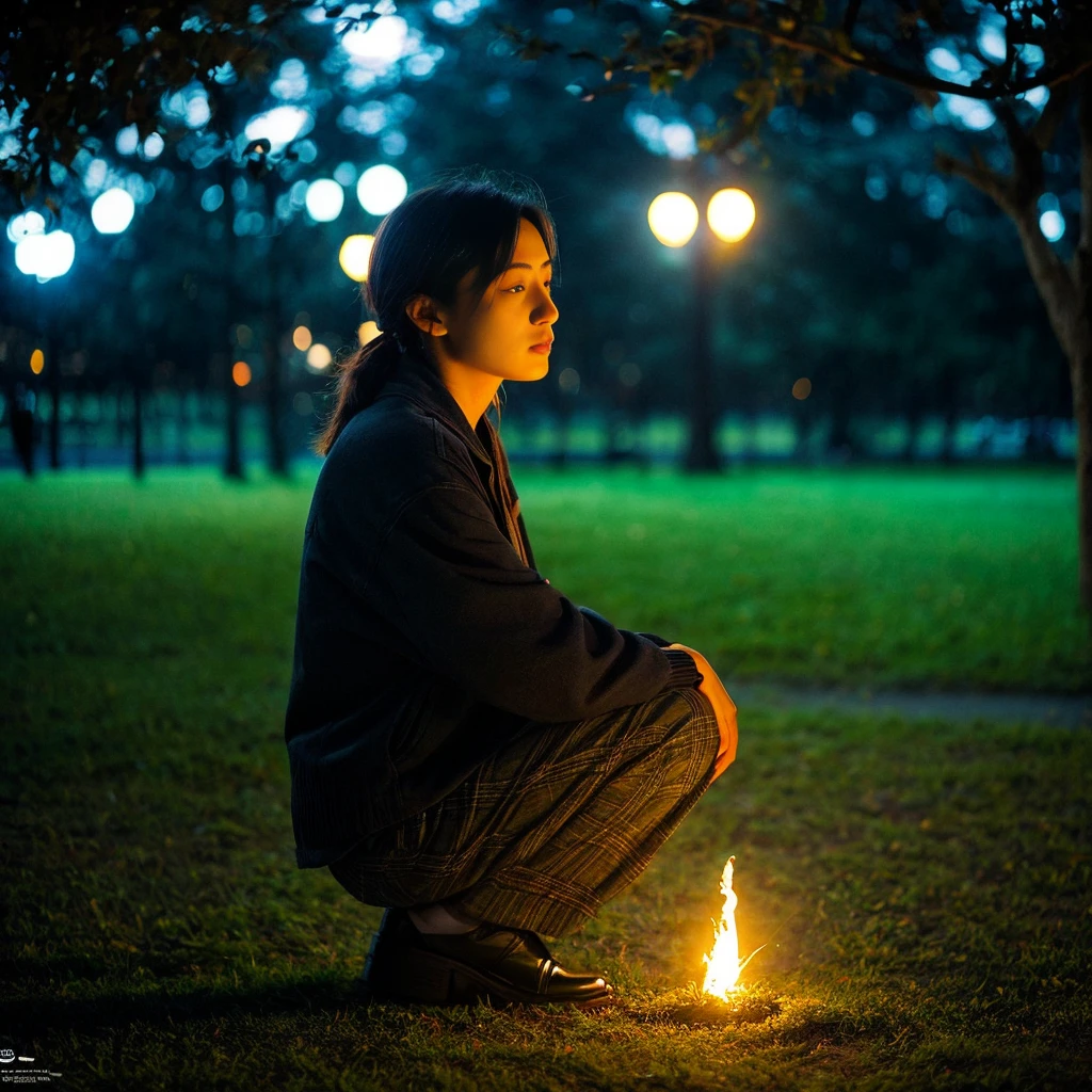 Centered on the themes of truth and salvation、Draw a fruit sculpture in a park at night。This sculpture is、Emitting a soft light、Its glow illuminates the surrounding darkness.。
Before the sculpture、A tired-looking journalist stands。He likes to ponder the pain and truth of life.。Next to him、A dreamy-eyed girl gazes at fruit carvings。Her expression has、It represents a strong desire to seek inner truth and beauty.。
In the background is the scenery of a city park.、Tree swaying in the night wind々The image depicts the dim lights of a city in the distance.。The overall color tone、To express the silence of the night and deep contemplation、Dark blue or deep purple、And use a soft gold color to highlight the light in the sculpture.。
。 High resolution, masterpiece, Highest quality, Intricate details, Very detailed, Clear focus, Delicate skin, practical skin texture, texture, Delicate eyes, Professional, 4K, Shot with Canon, 85mm, Shallow and deep, Kodak Vision Color, Exactly, Very detailed, photograph_\(Extremist\), photographpractical, practical, Post-processing, Maximum details, Roughness, Real Life, Extremist practical, Photorealism, photographgraphy, 8K Ultra HD, photographgraphy